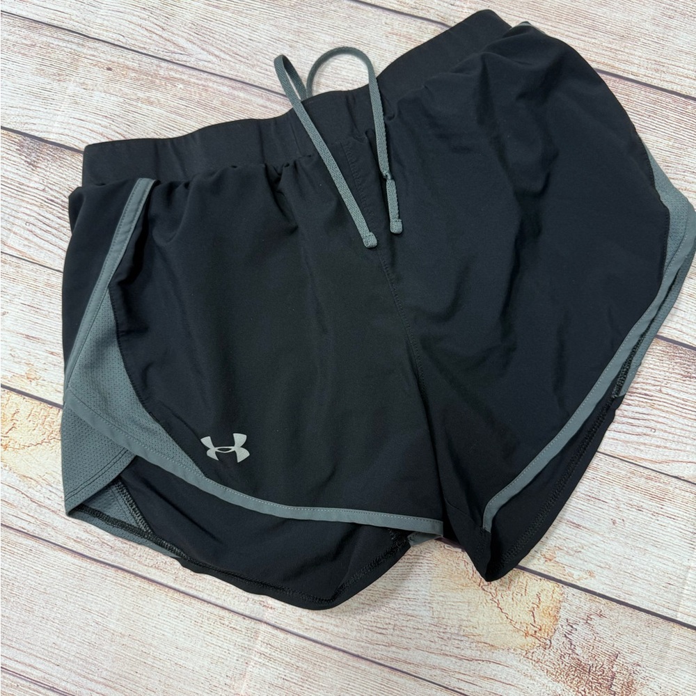 Under Armour Black and Gray Athletic Shorts Lightweight Design